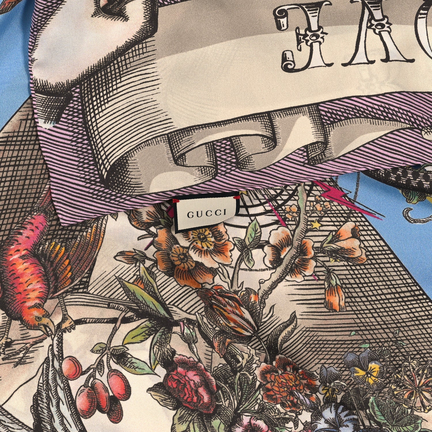 Gucci Silk Blind for Love Square Scarf Multicolor 3 of 3