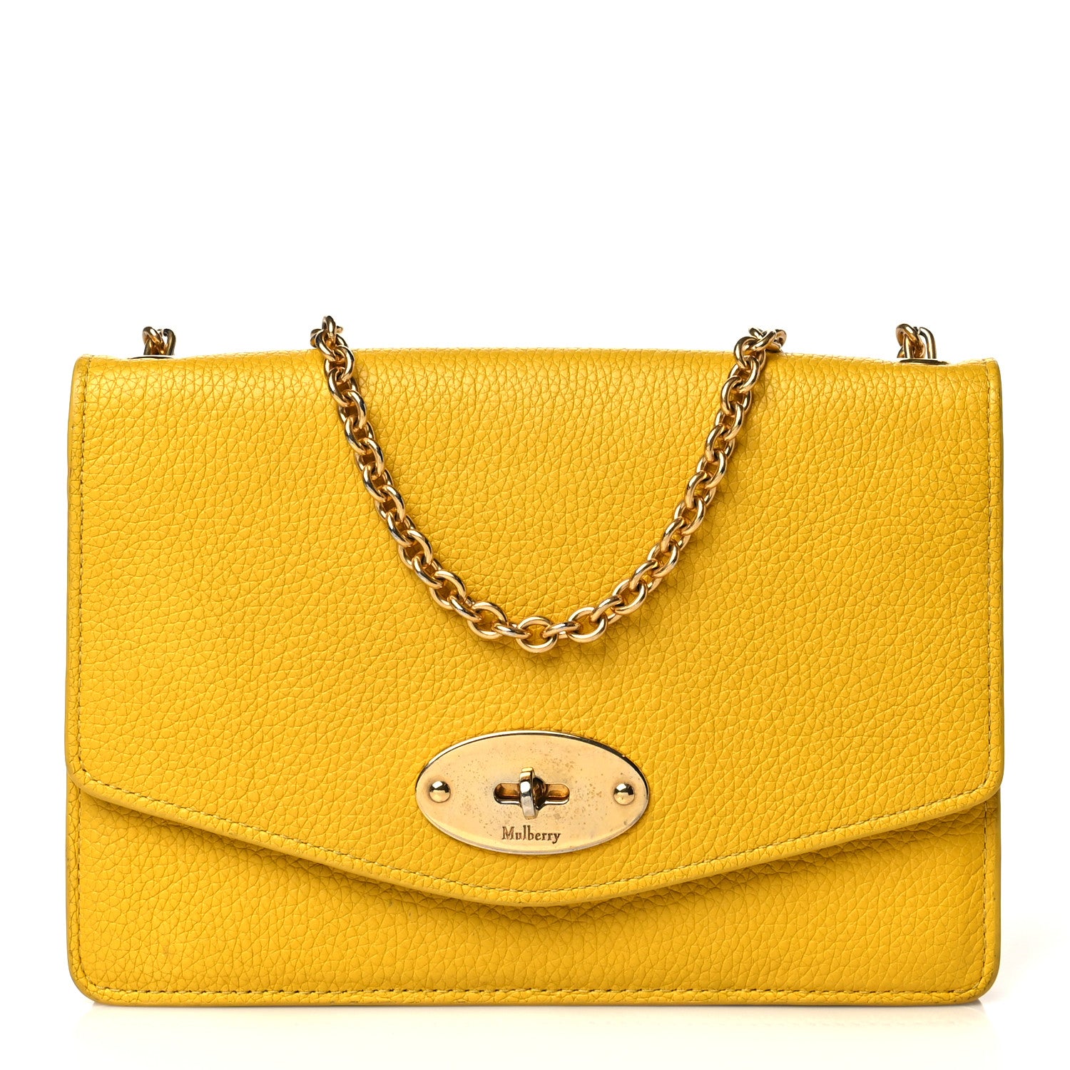 Mulberry Natural Grain Calfskin Small Darley Satchel Yellow 1 of 10