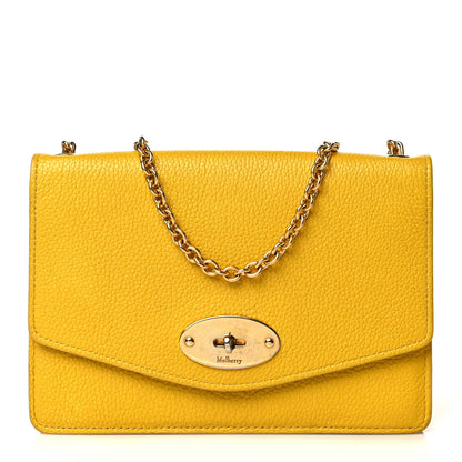 Mulberry Natural Grain Calfskin Small Darley Satchel Yellow 1 of 10