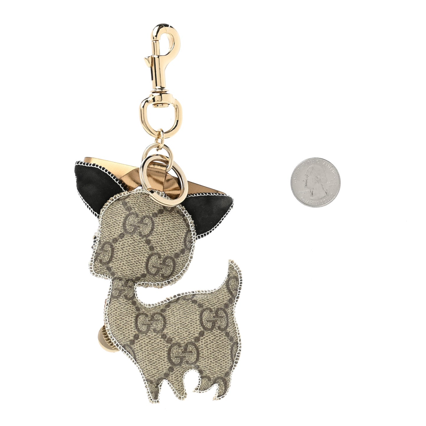 GG Supreme Monogram Dog Key Charm