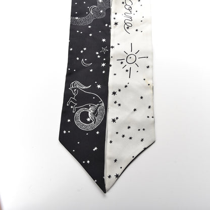 Christian Dior Silk Zodiac Capricorn Mitzah Scarf Black 3 of 5