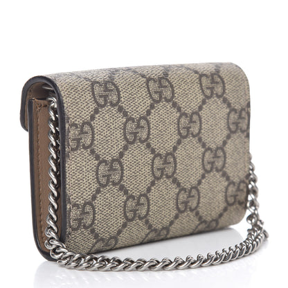 Gucci GG Supreme Monogram Dionysus Coin Purse Taupe 3 of 7