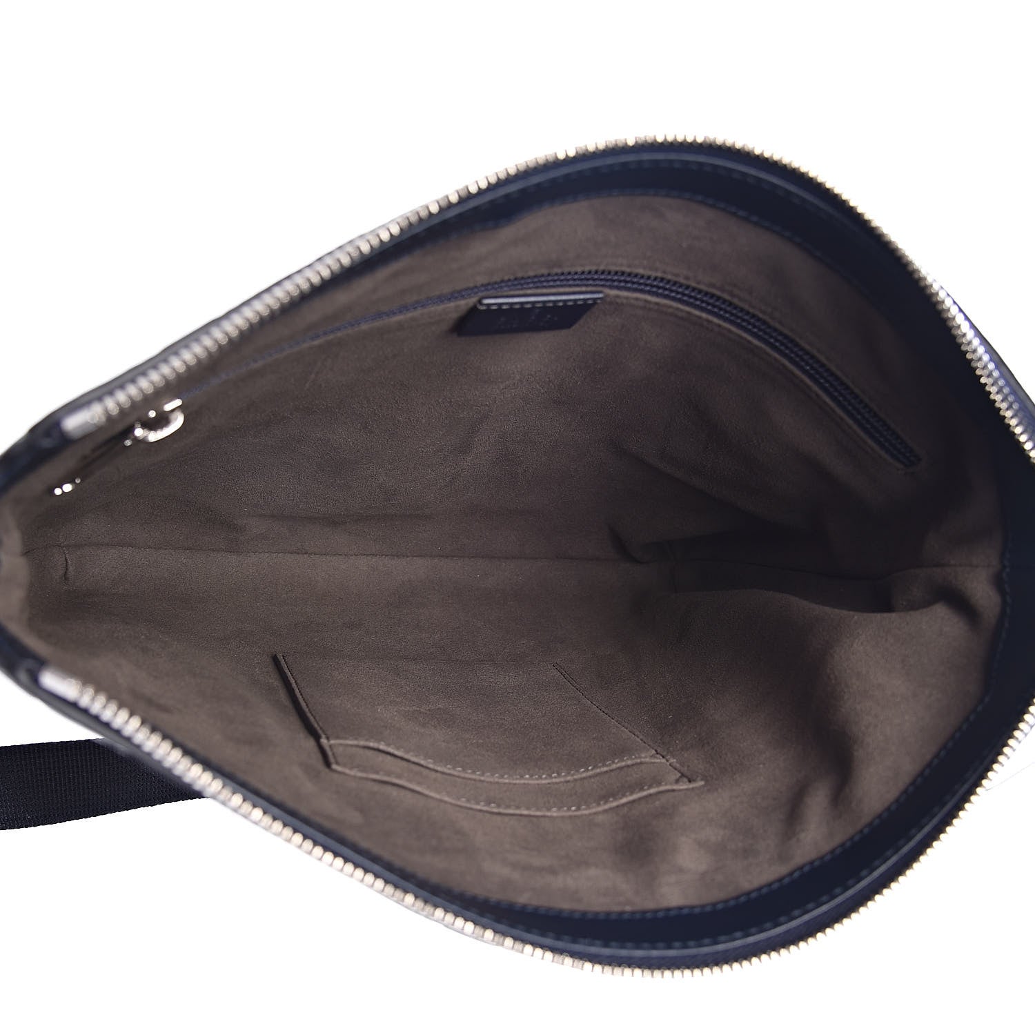 Gucci Guccissima Signature Medium Flat Messenger Bag Blue 5 of 10
