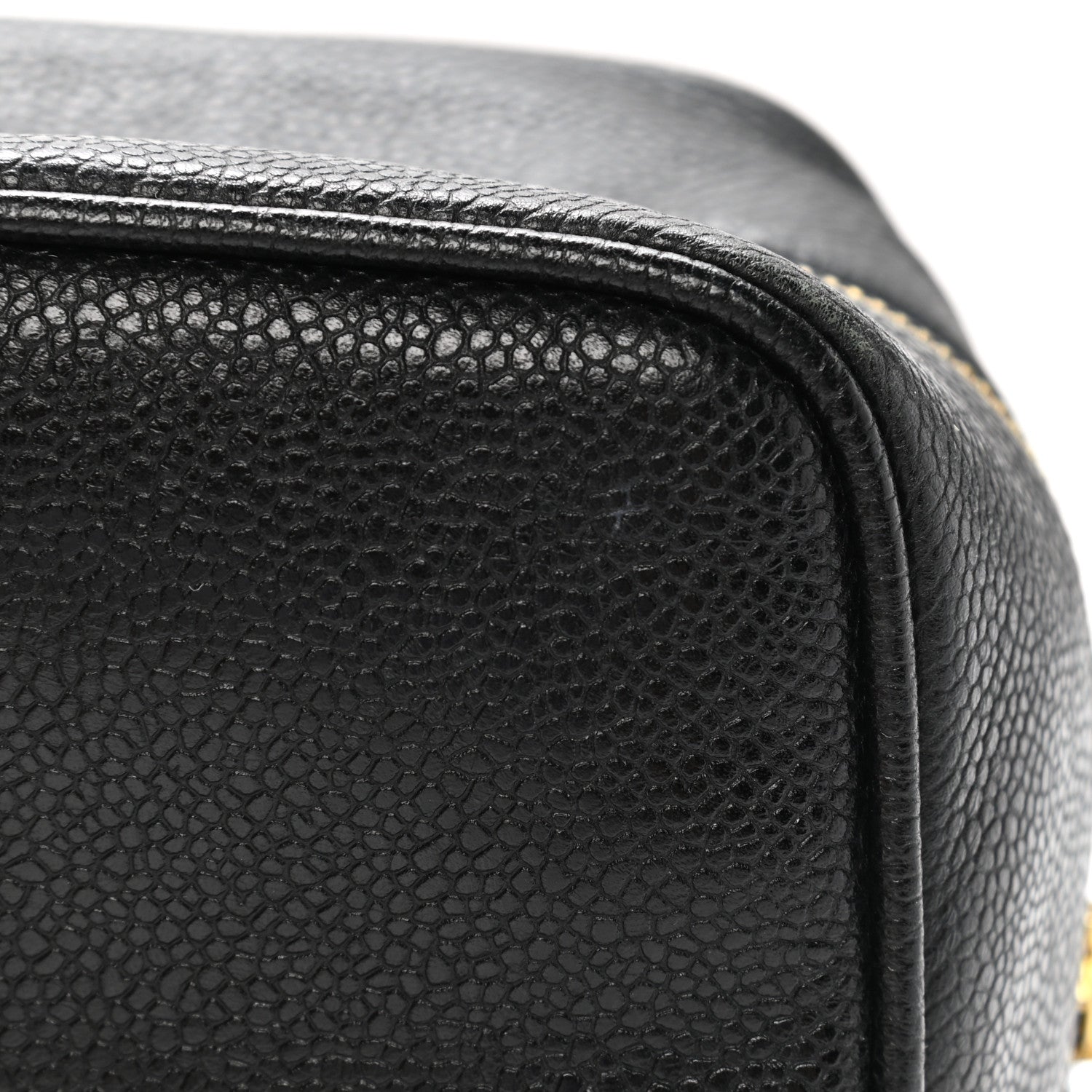 Chanel Caviar Timeless CC Cosmetic Pouch Bag Black 11 of 12