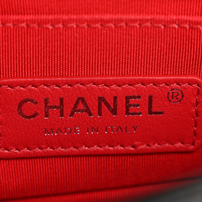 Chanel Lambskin Tweed Logo Embroidered Mini Boy Flap White Red Black 6 of 12