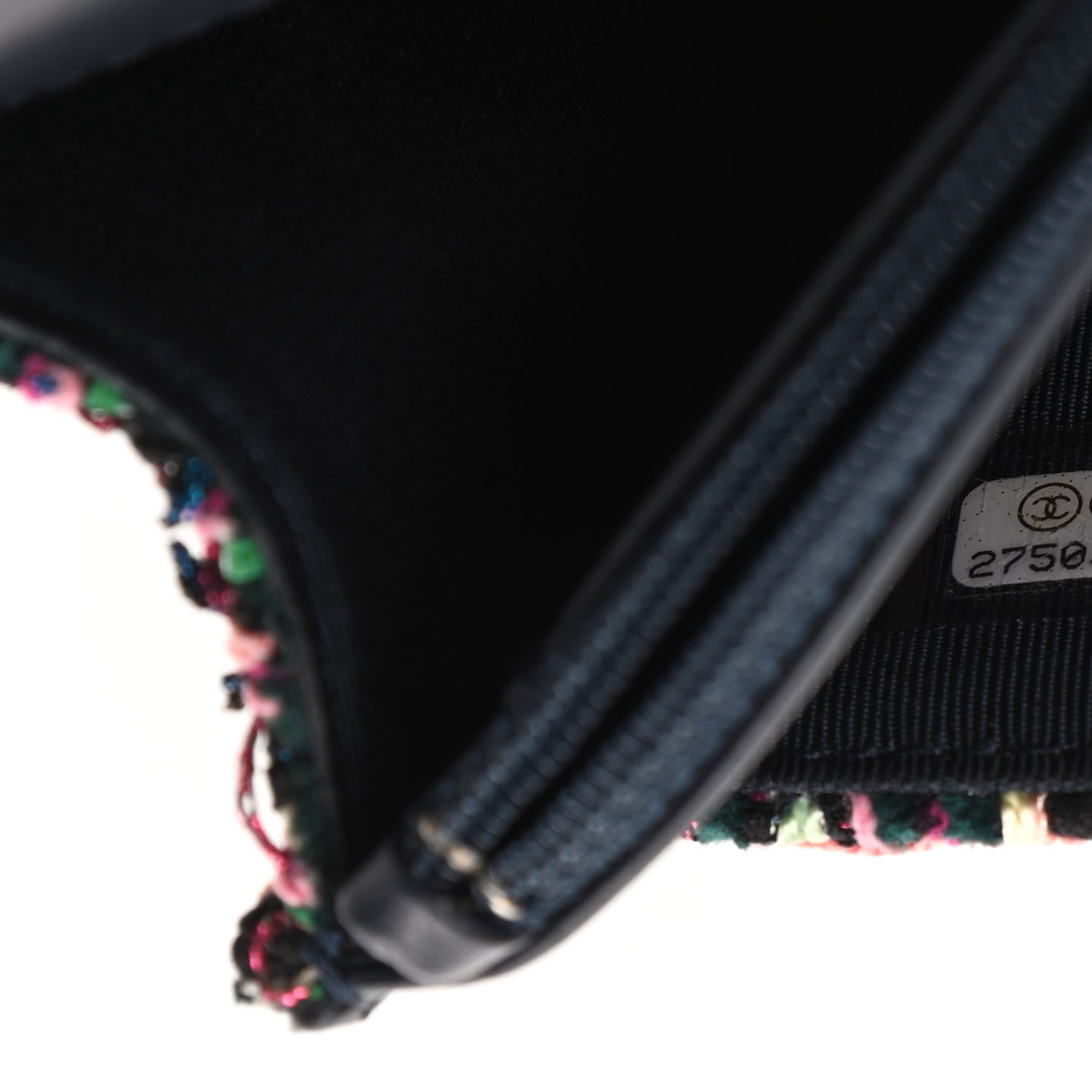 Chanel Tweed Quilted Reissue Wallet On Chain WOC Pink Multicolor 8 of 10