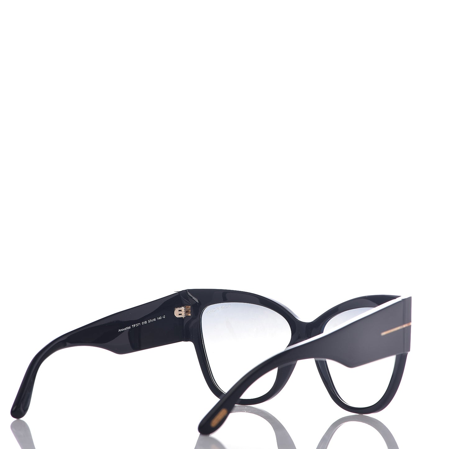 Acetate Anoushka Cat Eye Sunglasses TF371 Black
