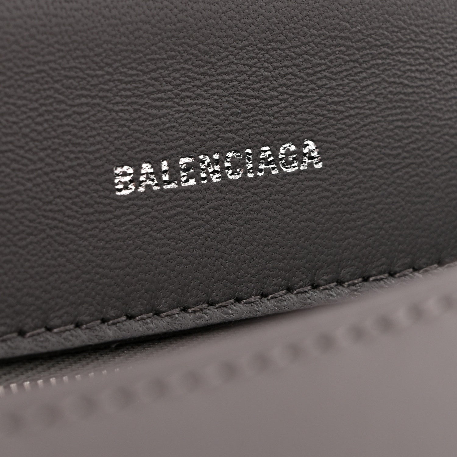 Balenciaga Shiny Box Calfskin Small Hourglass Top Handle Bag Dark Grey 5 of 12