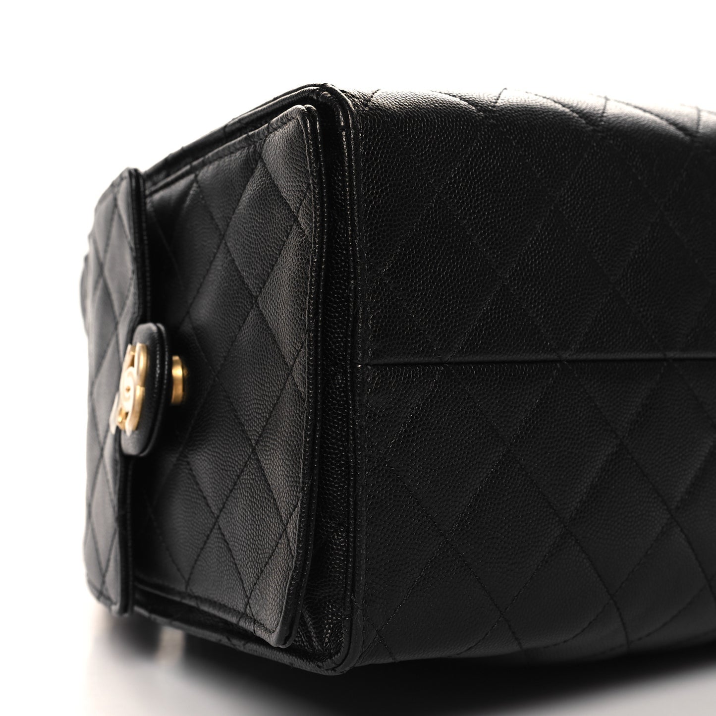 Caviar Quilted Medium Chanel 25 Handbag Black
