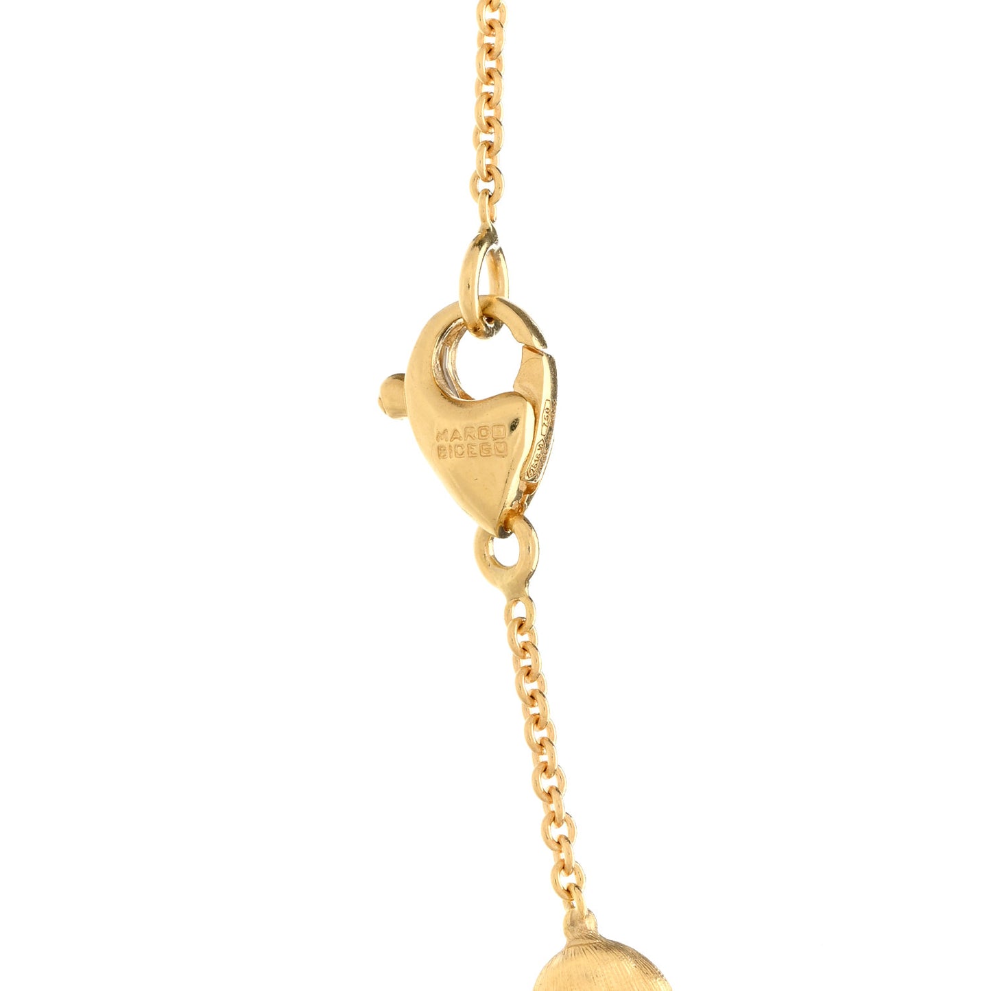 18K Yellow Gold Diamond Siviglia Small Bead Short Necklace