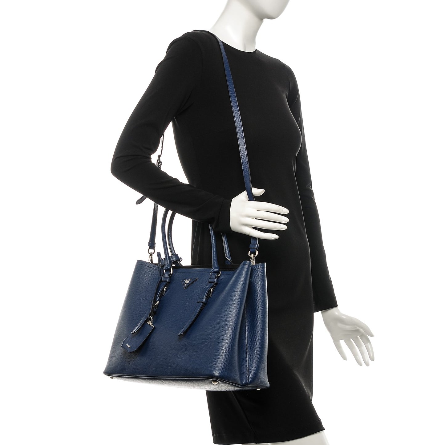Saffiano Cuir Medium Double Handle Tote Inchiostro