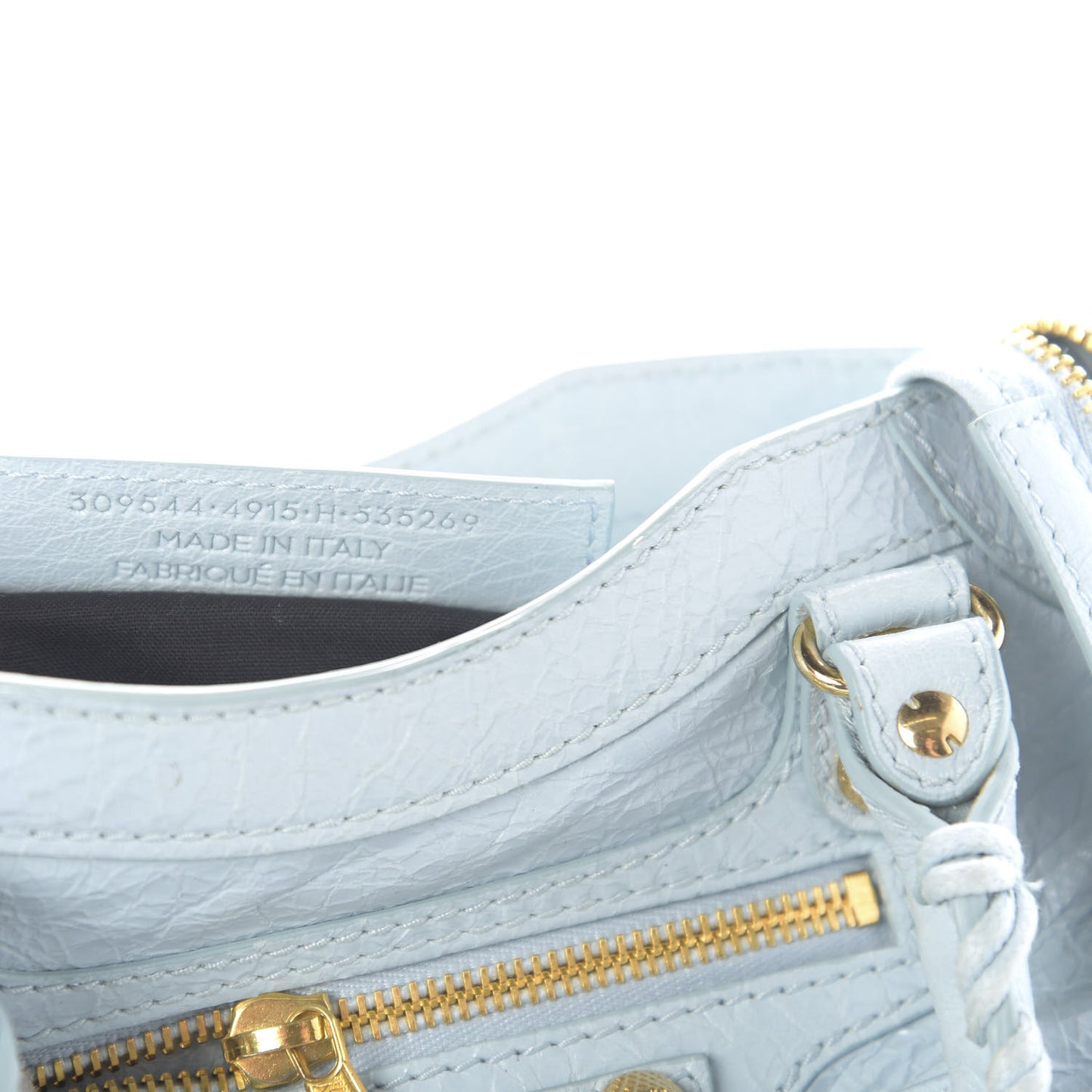 Agneau Giant 12 Gold Hardware Mini City Bleu Dragee
