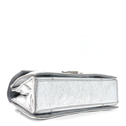 Balenciaga Crushed Calfskin Quilted Small Crush Chain Bag Silver 4 of 9