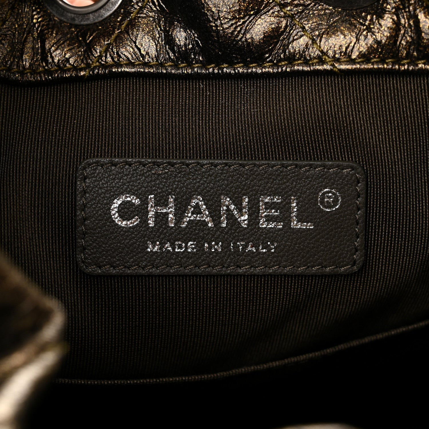 Chanel Metallic Aged Calfskin Chevron Quilted Small Gabrielle Backpack Gold 6 of 10