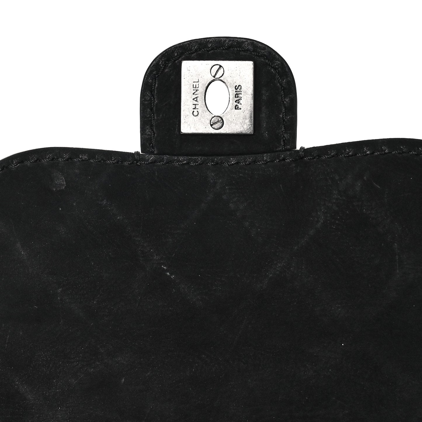Nubuck Small Coco Twin Flap Black