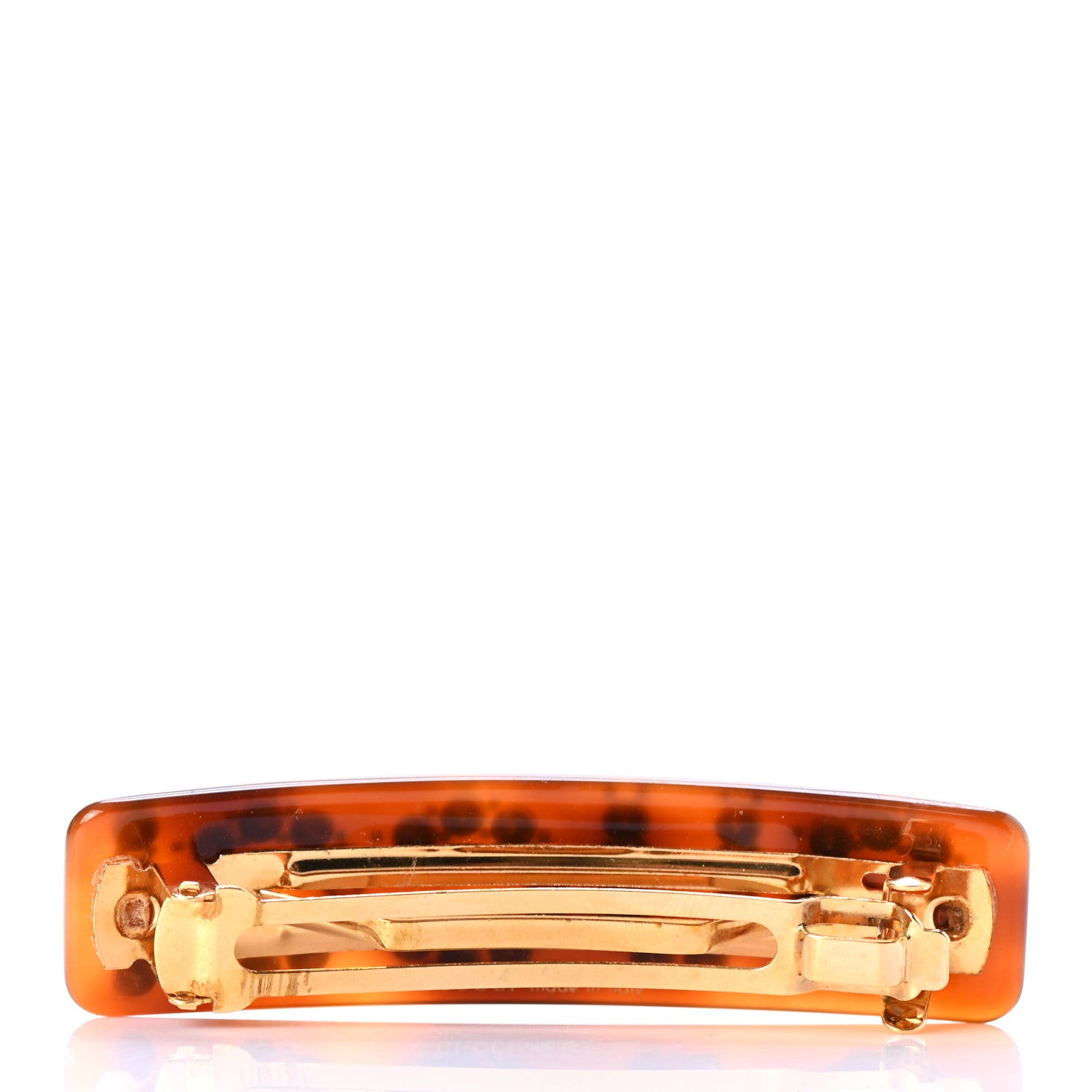 Gucci Resin Crystal Single Hair Barrette Tortoiseshell 3 of 4