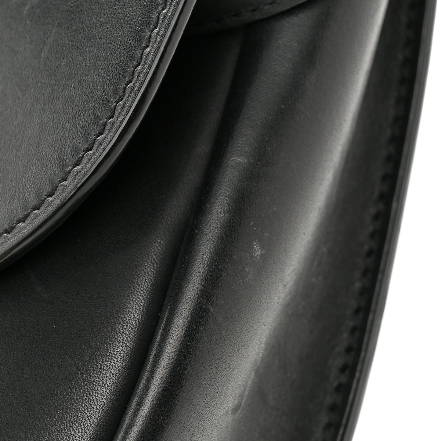 Smooth Calfskin Monogram Medium Kaia Satchel Black