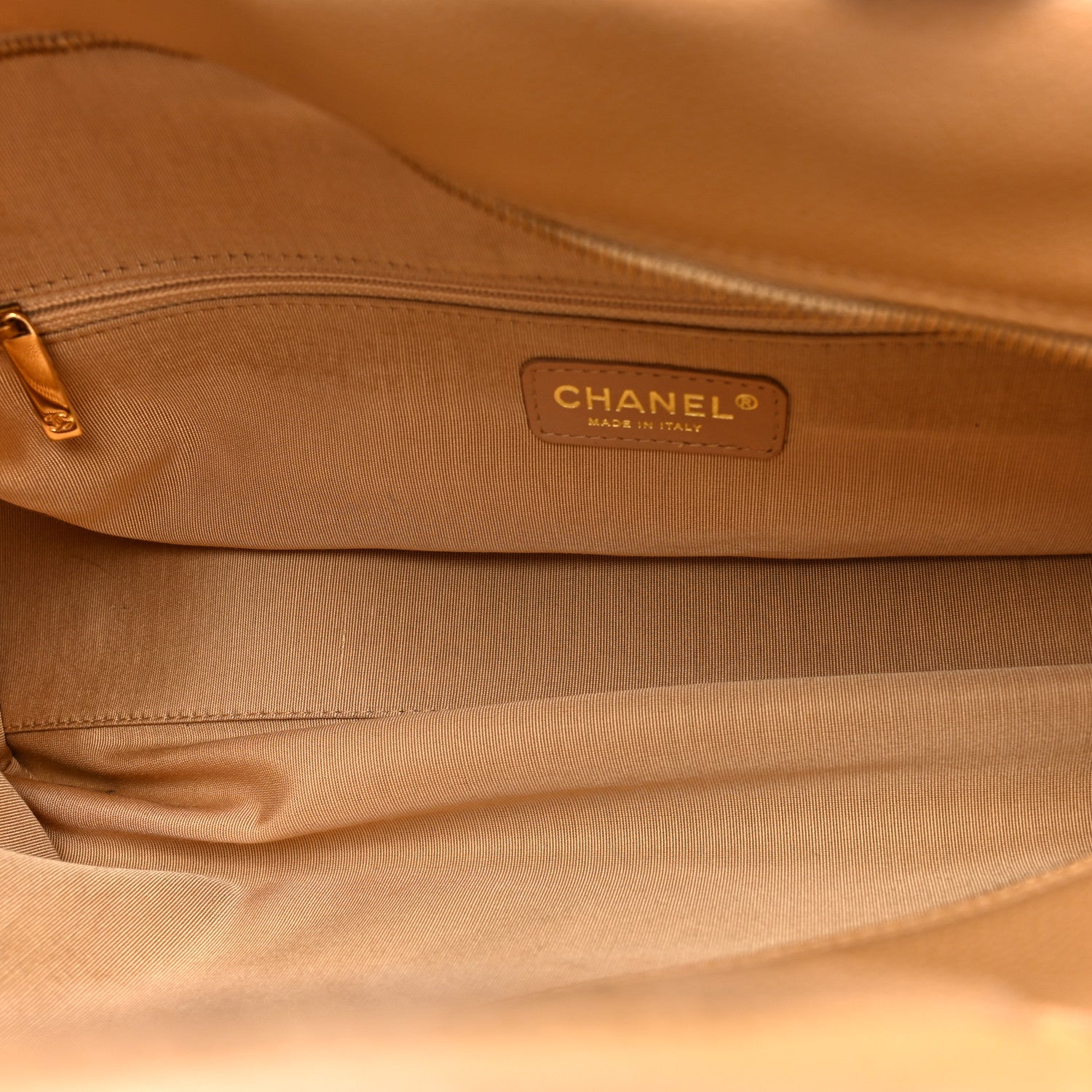 Chanel Caviar Quilted Large Bowler Bag Beige 4 of 9