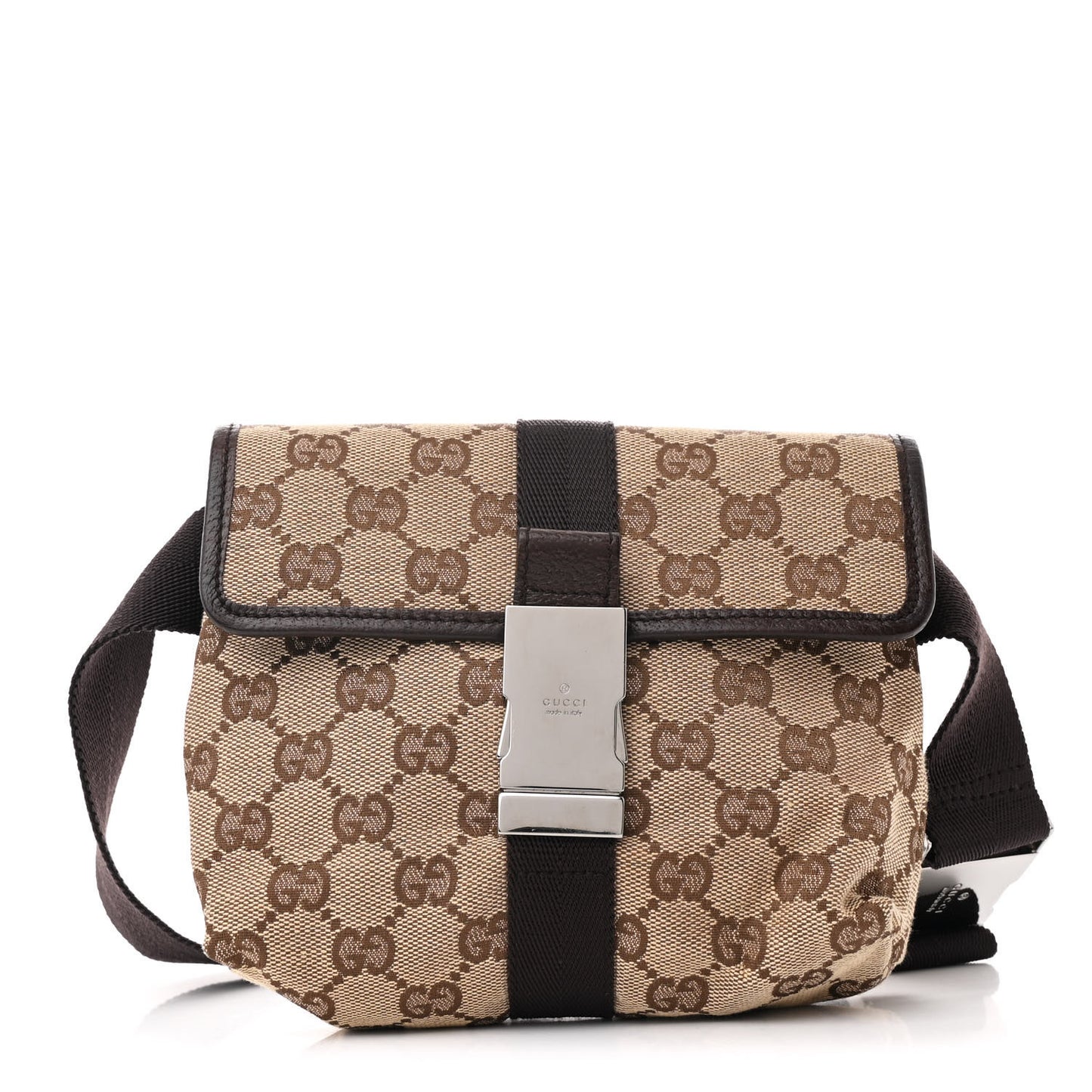 Monogram Waist Pouch Bag Dark Brown