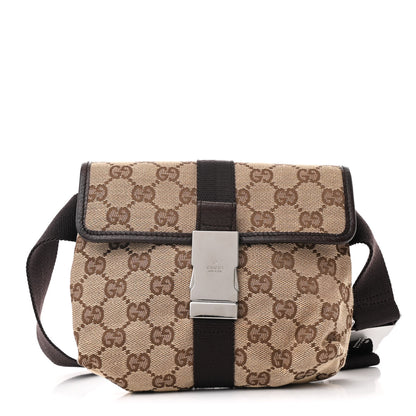 Gucci Monogram Waist Pouch Bag Dark Brown 1 of 10
