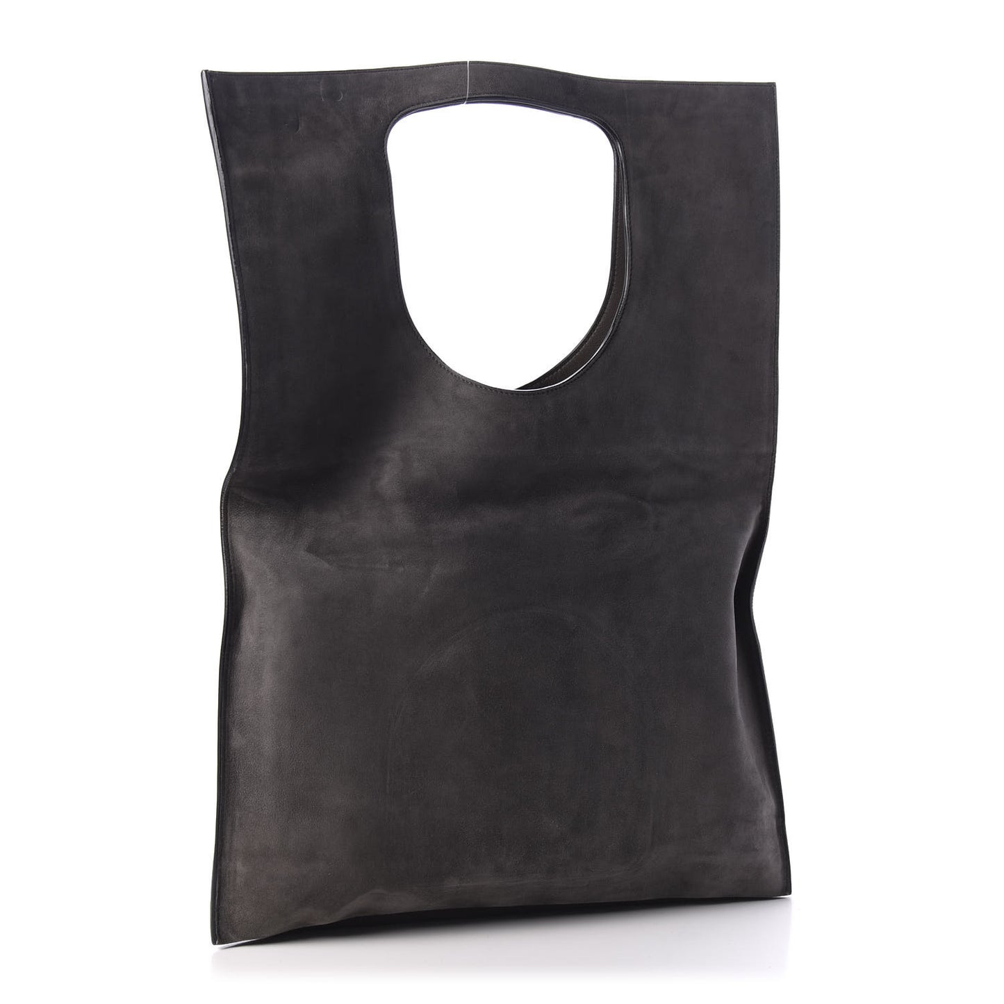 Suede Large Alix Padlock Zip Shoulder Bag Dark Grey
