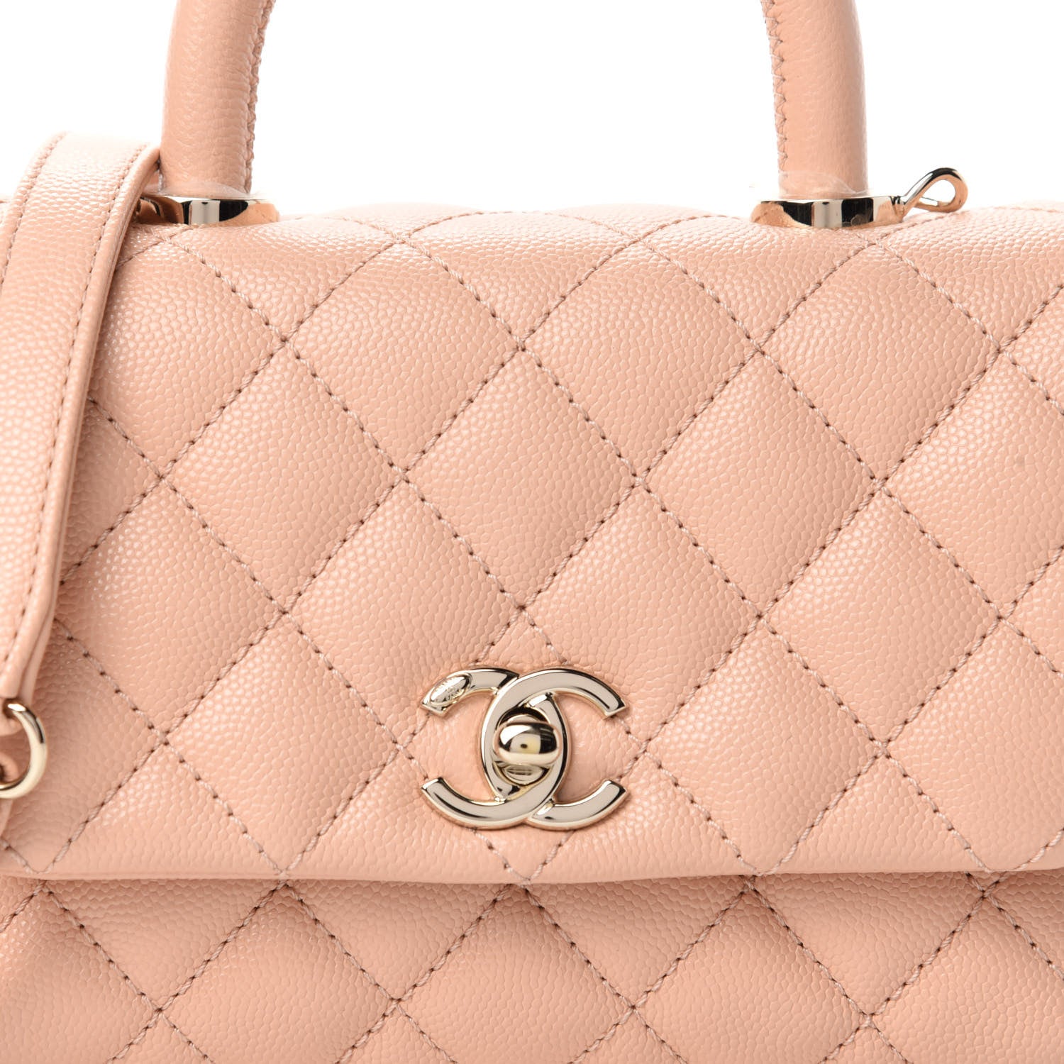 Chanel Caviar Quilted Extra Mini Coco Handle Flap Light Pink 10 of 11