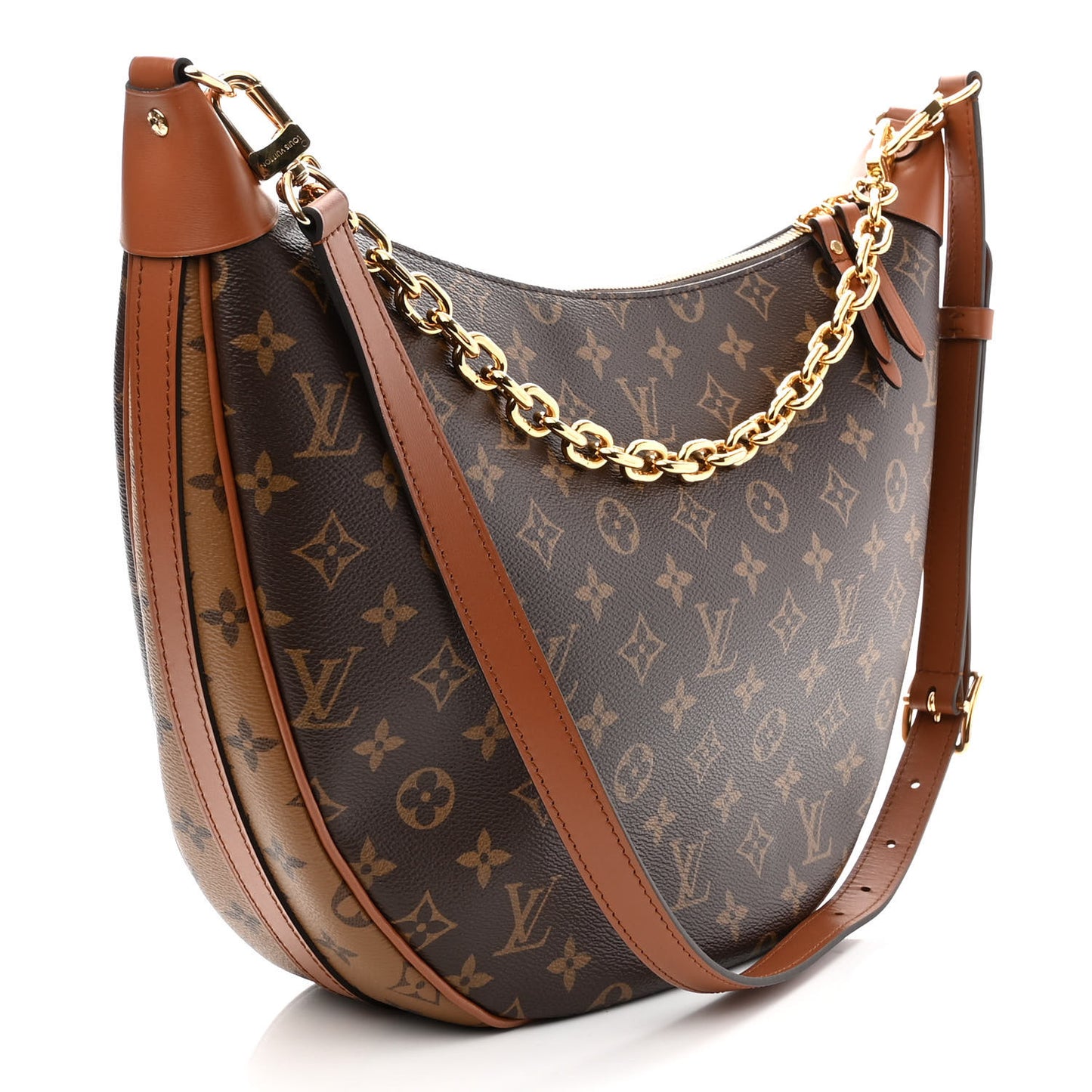 Reverse Monogram Loop Hobo