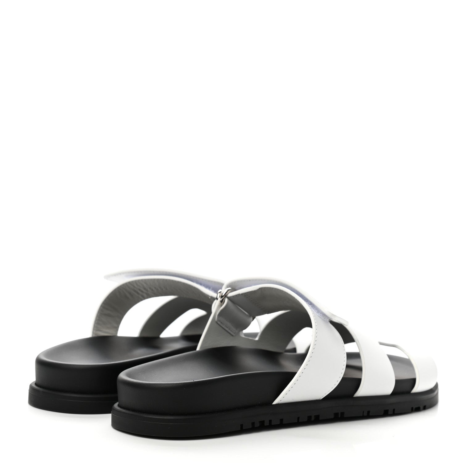 Hermes Calfskin Womens Chypre Sandals 38.5 White 5 of 9