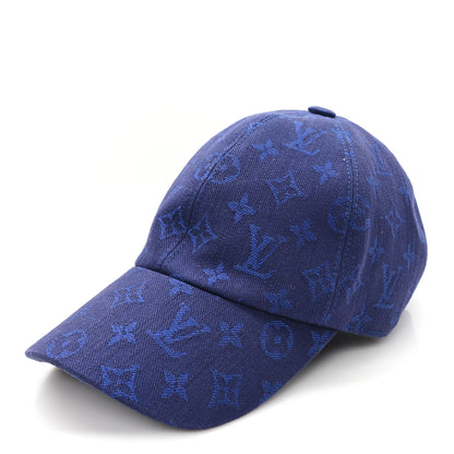 Louis Vuitton Cotton Monogram Essential Cap M Blue 1 of 8