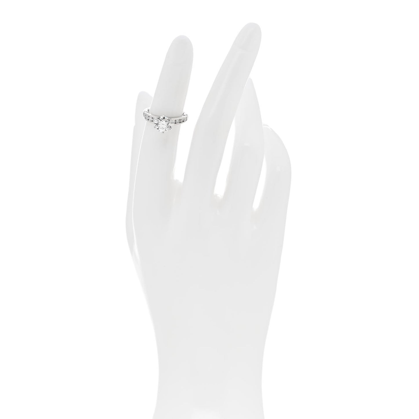 Platinum Diamond 1.30ct Channel-Set Engagement Ring 46 3.75