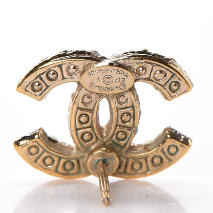 Chanel Metal Pearl CC Earrings Gold 5 of 5
