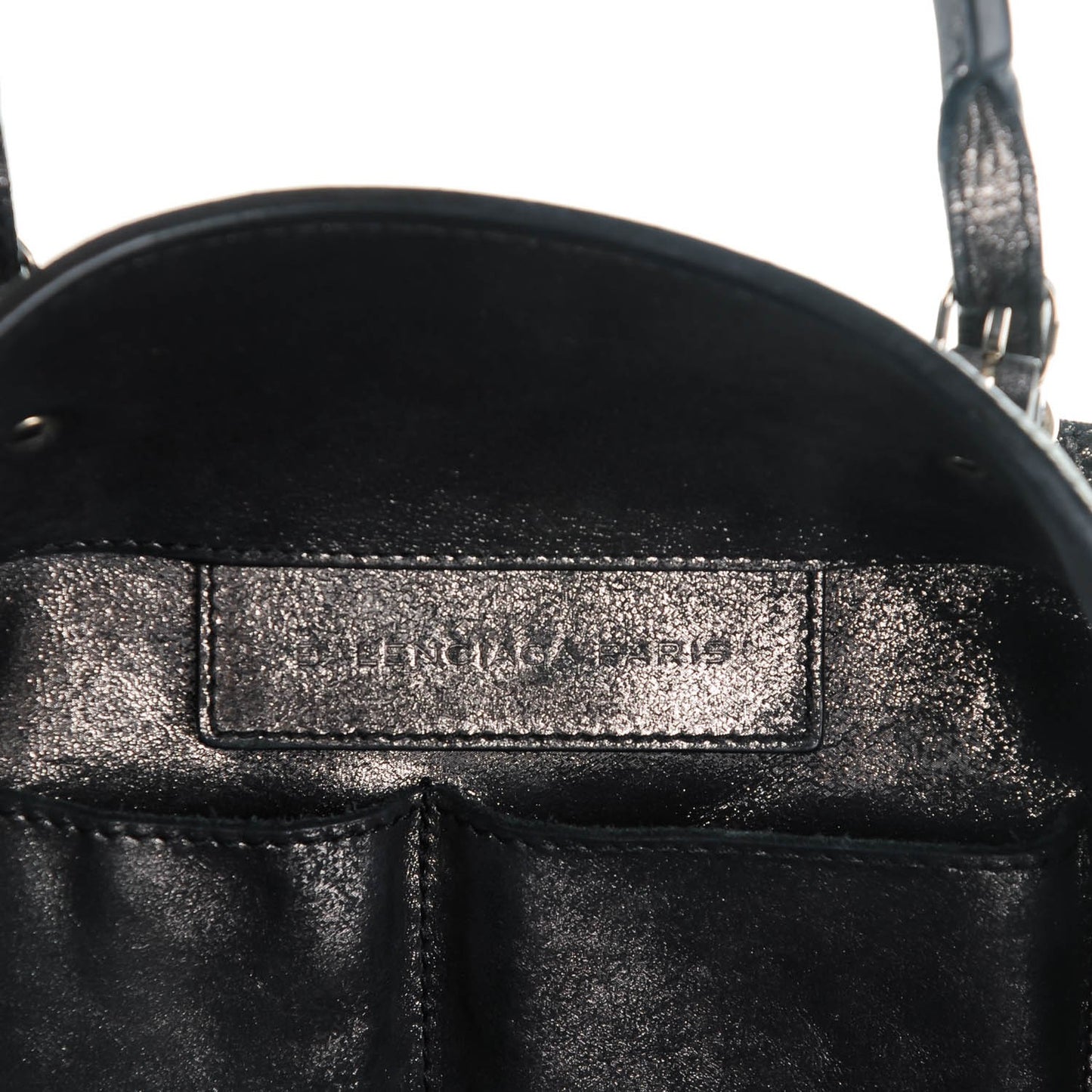 Metallic Calfskin Milkyway Papier A4 Tote Black