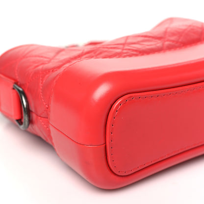 Chanel Aged Calfskin Quilted Small Gabrielle Hobo Red 9 of 10