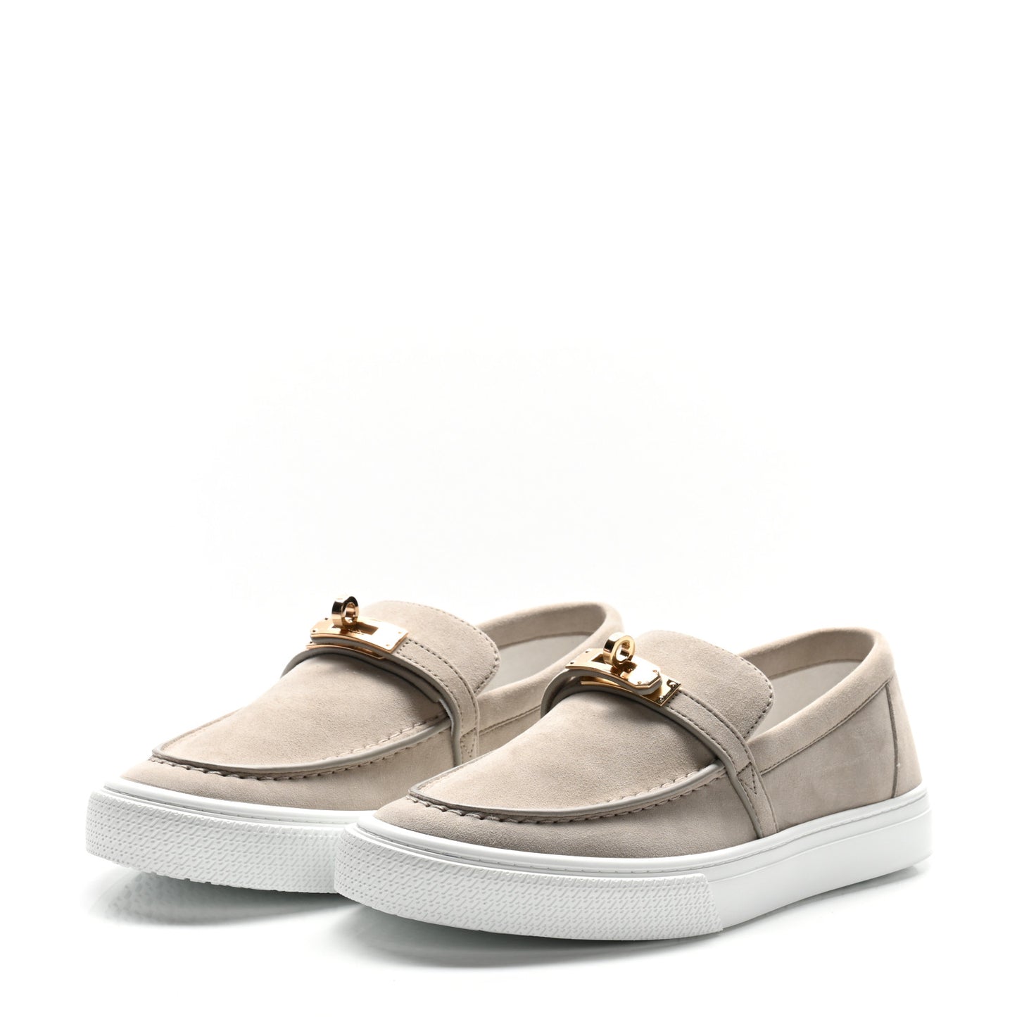 Suede Goatskin Game Slip On Sneakers 38 Beige Esquisse