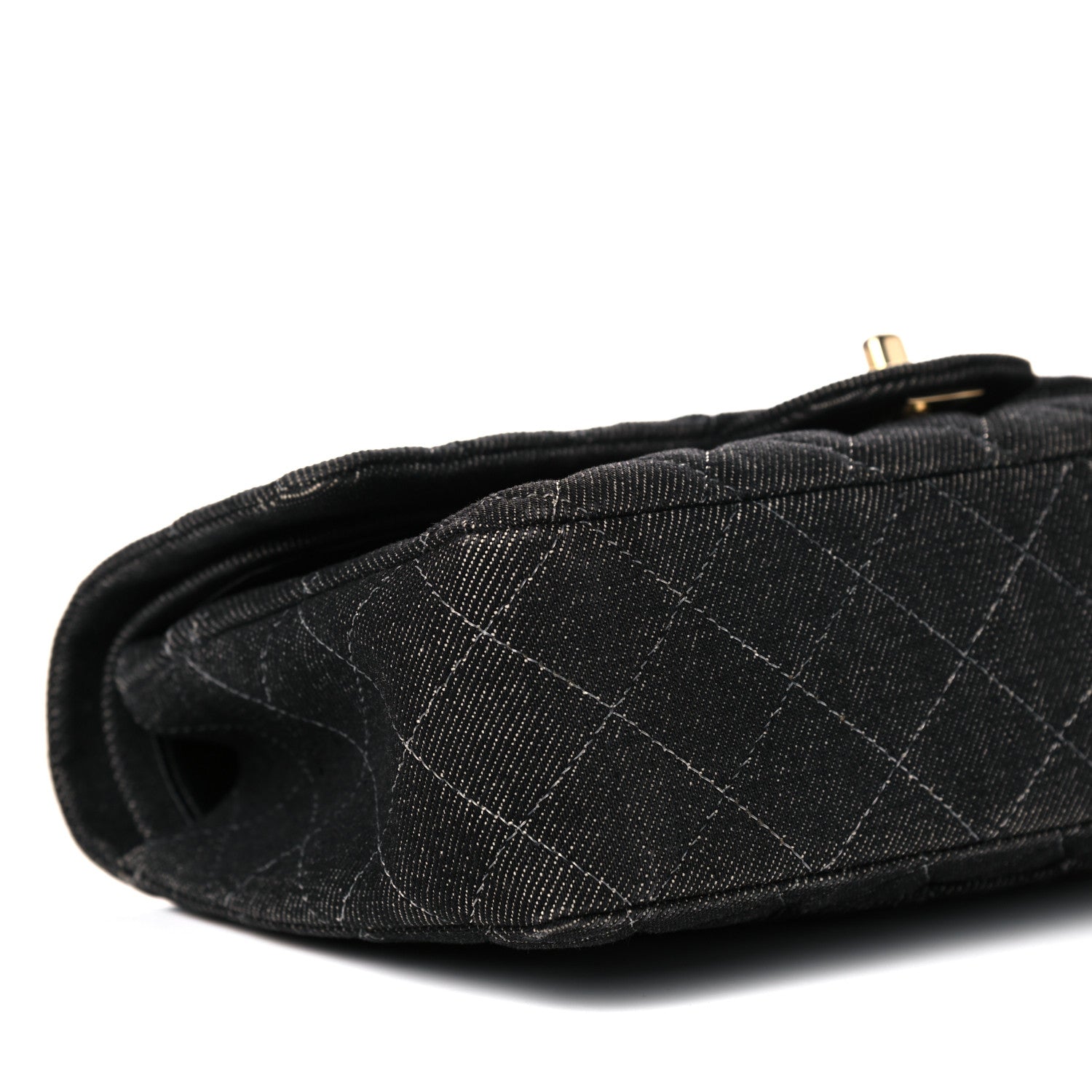 Chanel Denim Quilted Medium Double Flap Black 5 of 13