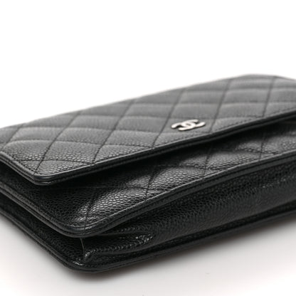 Chanel Caviar Quilted Wallet on Chain WOC Black 9 of 10