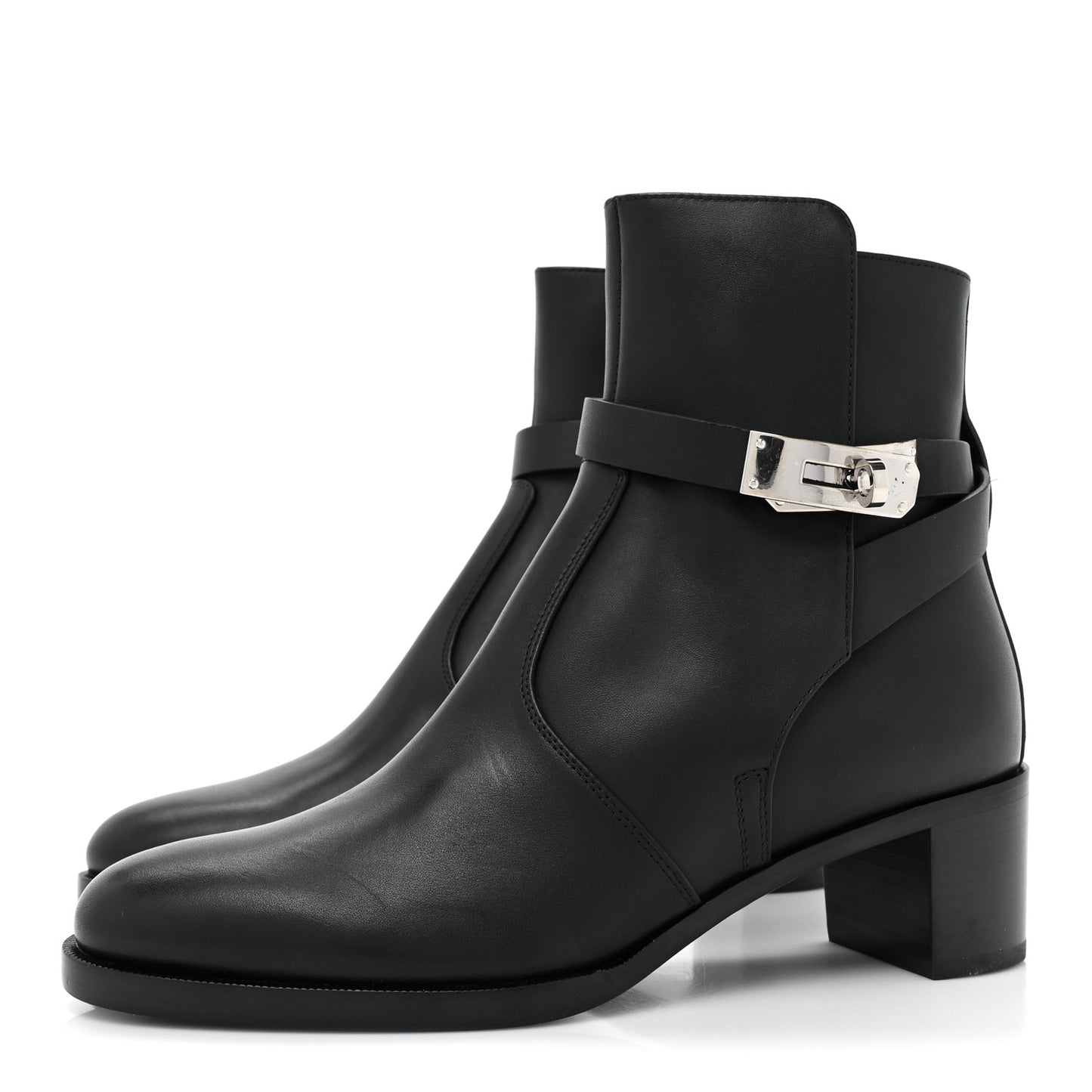 Calfskin Frenchie 50 Ankle Boots 36 Black