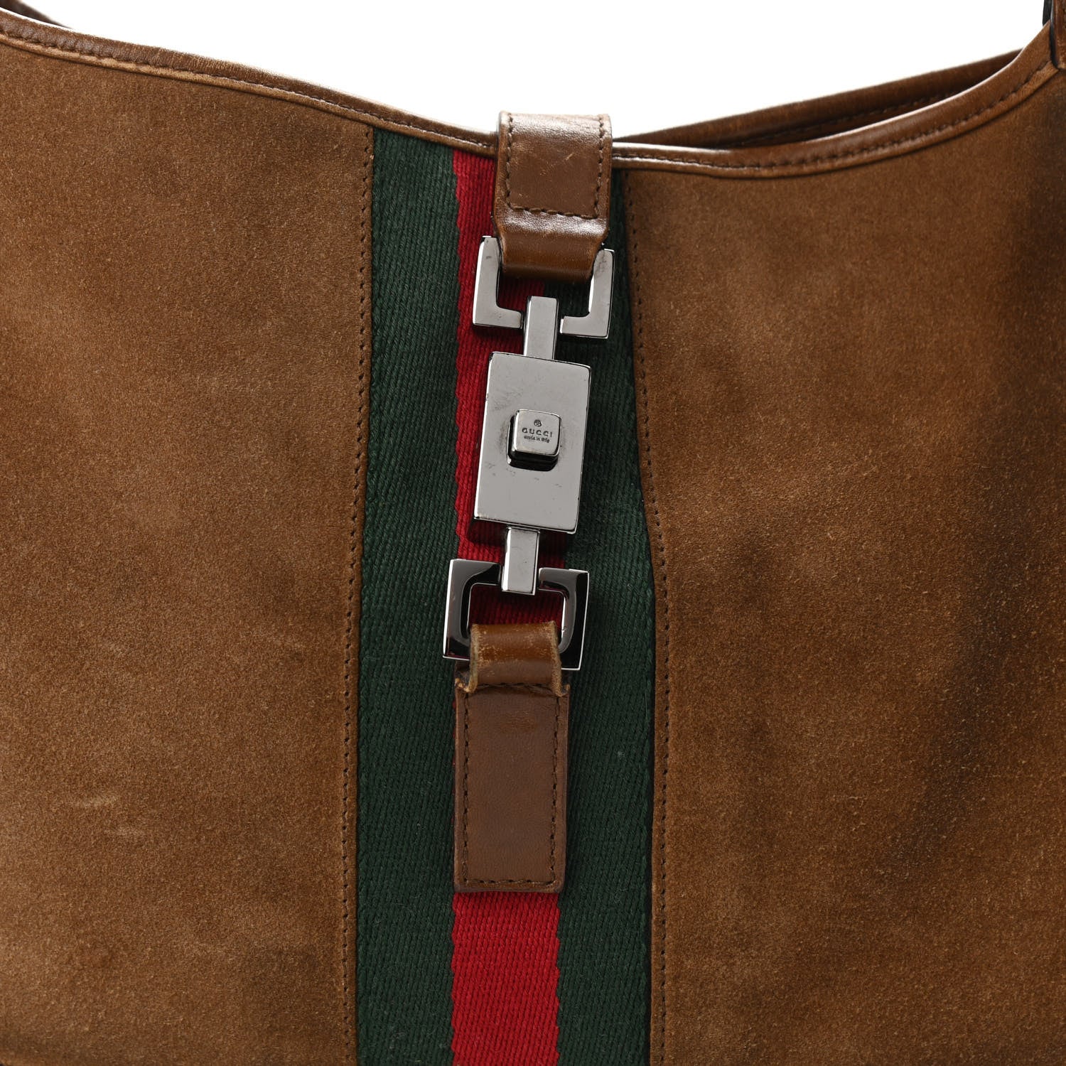 Gucci Suede Web Small Jackie O Hobo Light Brown 16 of 20