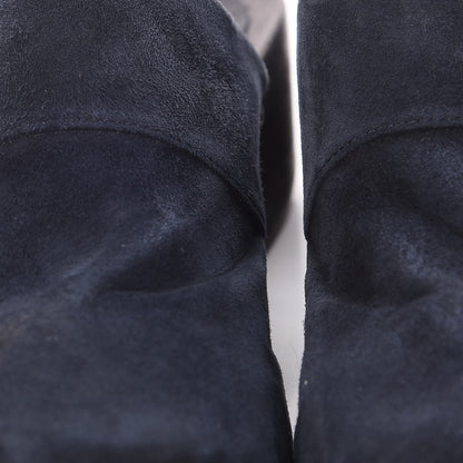 Chanel Suede CC Clogs 40 Dark Navy Blue 12 of 17