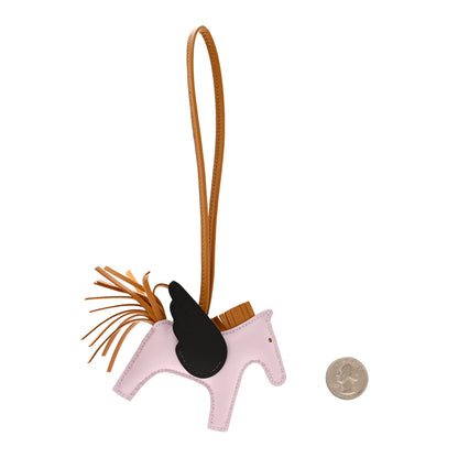 Hermes Milo Lambskin Grigri Rodeo Pegase Horse Bag Charm PM Mauve Pale Sesame Ebene 2 of 5