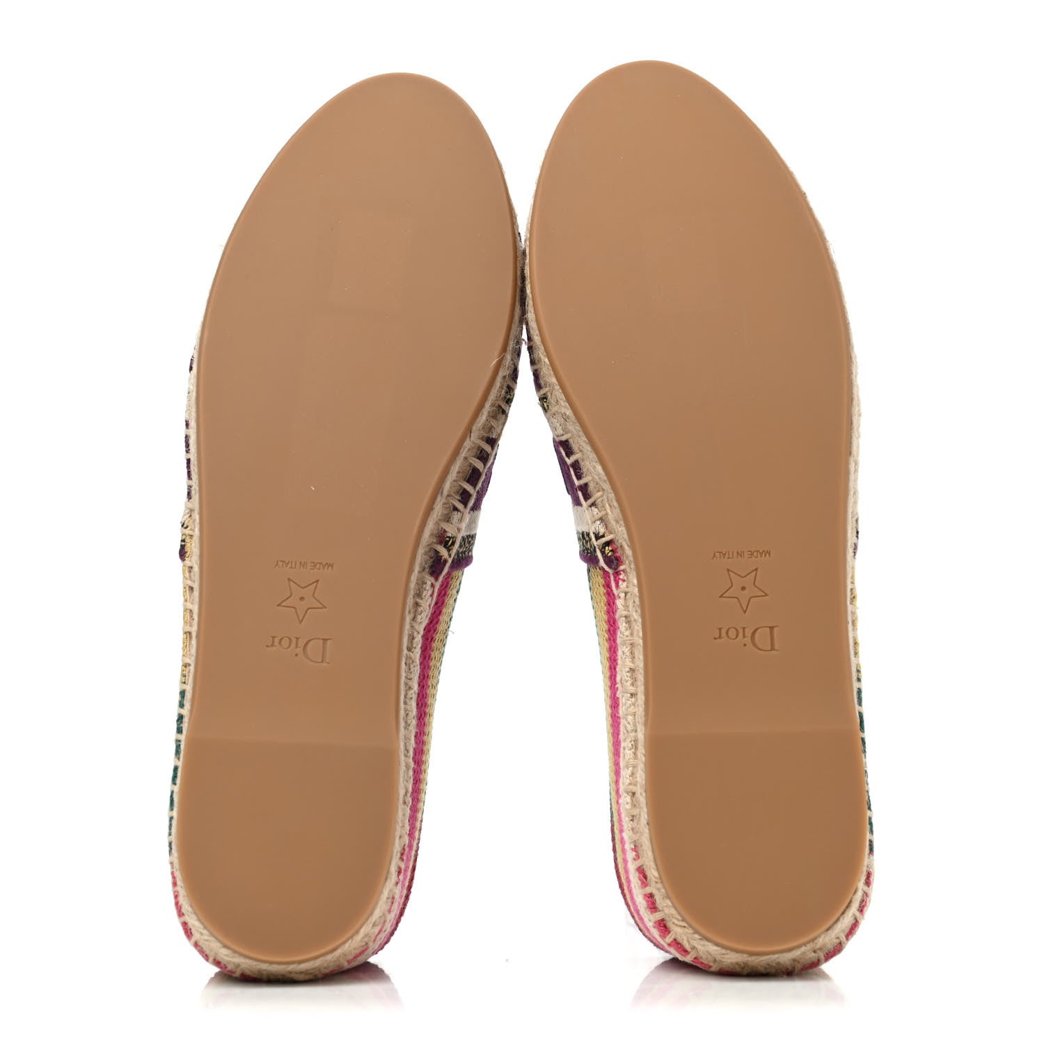 Christian Dior Cotton Embroidered Patchwork Granville Espadrille 38.5 Multicolor 4 of 4