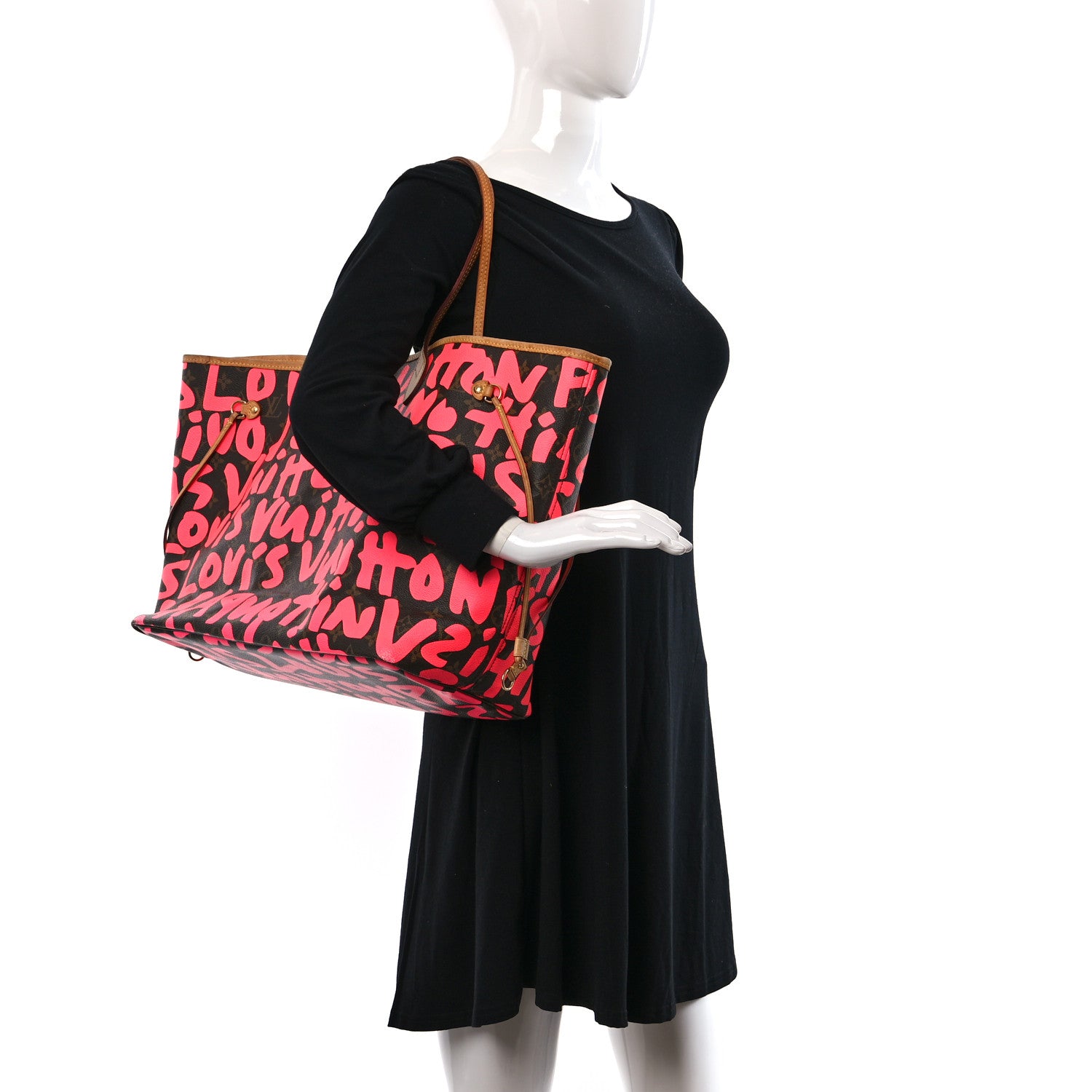Louis Vuitton Monogram Graffiti Neverfull GM Fuchsia 2 of 9