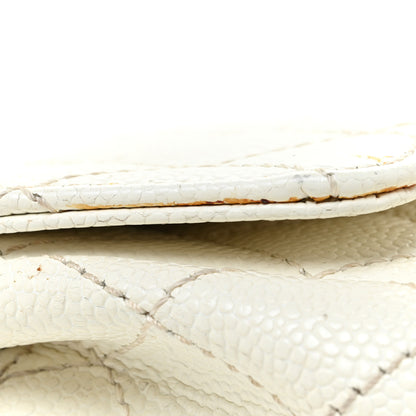 Chanel Caviar Quilted East West Flap White 19 of 19
