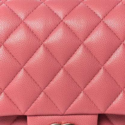 Chanel Caviar Quilted Medium Double Flap Dark Pink 8 of 11