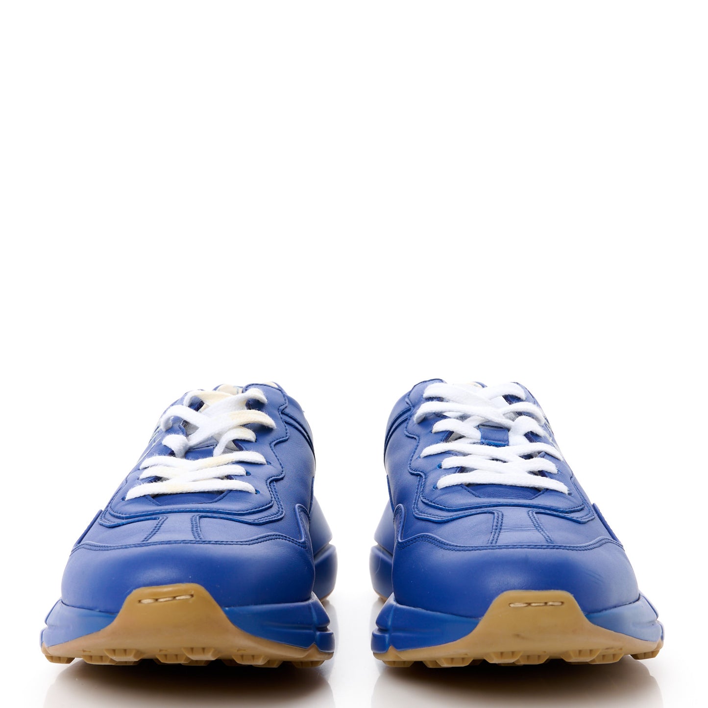 X MLB Calfskin NY Yankees Mens Rhyton Sneakers 8 Electric Blue