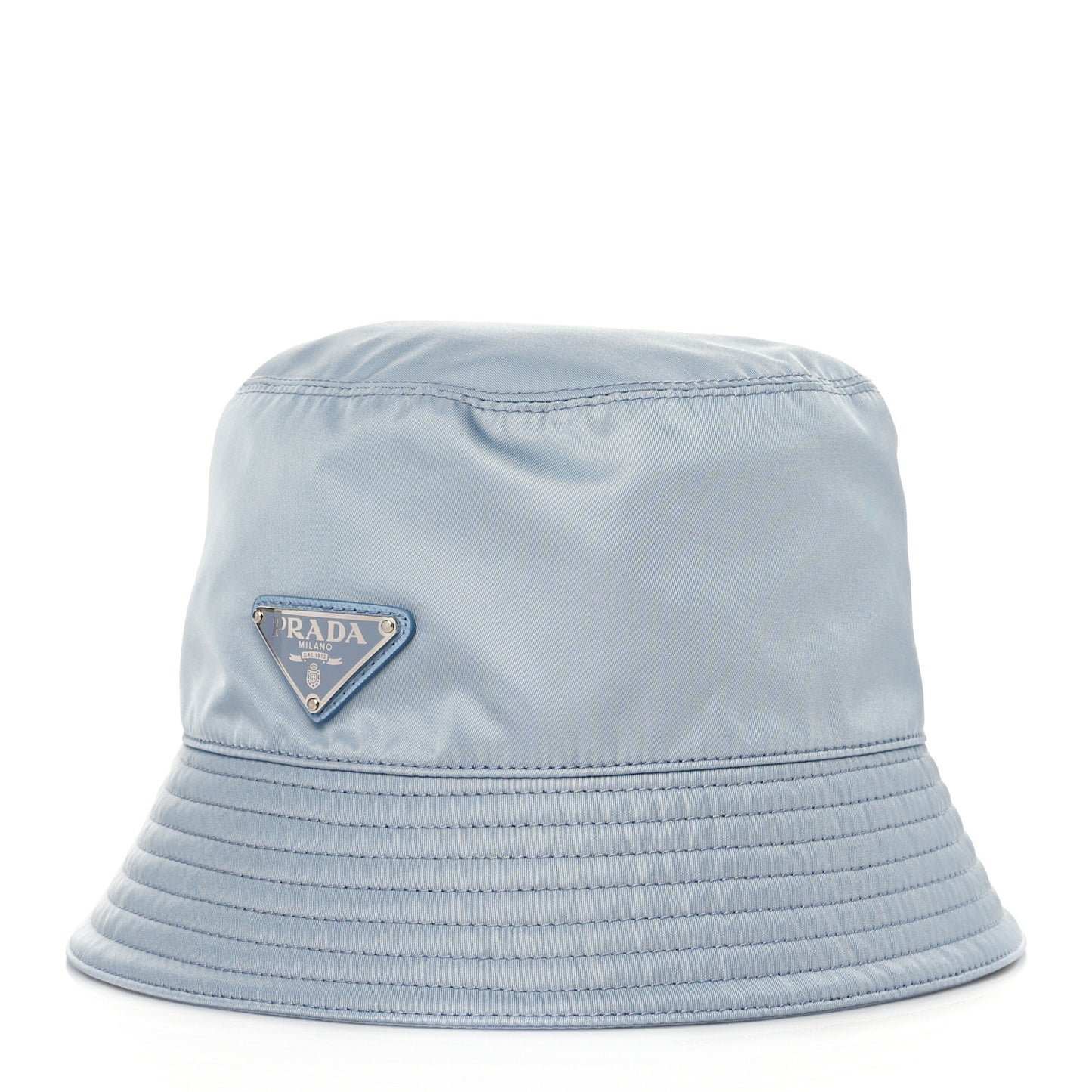 Re-Nylon Metal Triangle Logo Womens Bucket Hat M Fiordaliso