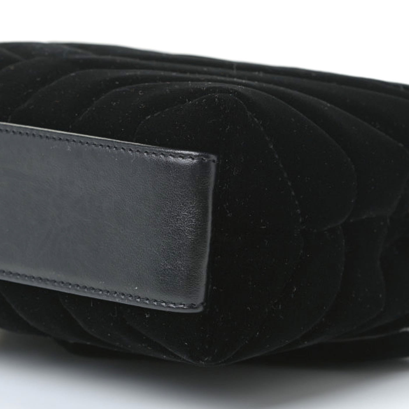 Velvet Y Quilted Monogram Toy Loulou Chain Satchel French Black
