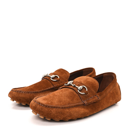 Gucci Suede Mens Horsebit Driver Loafers 8.5 Cuir 4 of 10