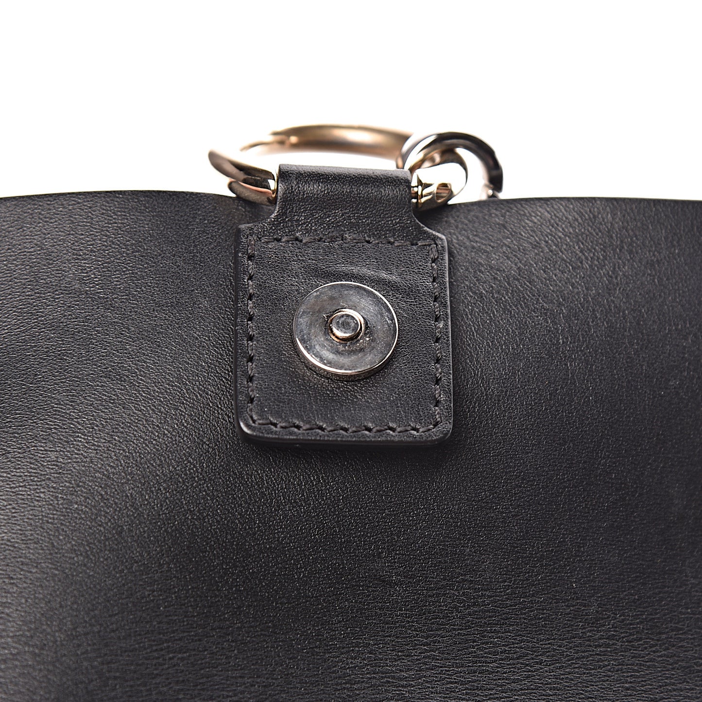 Suede Calfskin Mini Faye Shoulder Bag Black