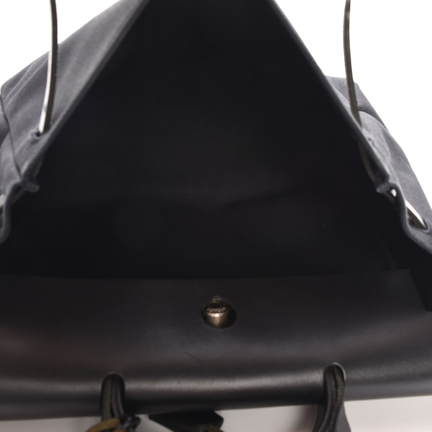 Hermes Toile Vache Calfskin Herbag 39 GM Black 5 of 7